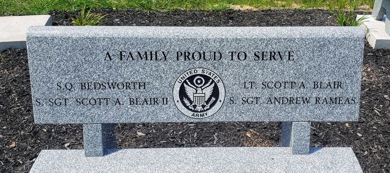 A Family Proud To Serve Marker. Click for full size. A Family Proud To Serve Marker image. Click for full size.