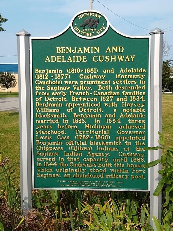 Benjamin and Adelaide Cushway / The Cushway House Marker � side 1 image. Click for full size.
