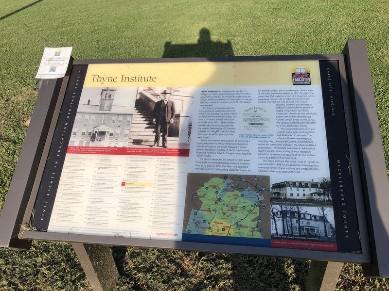 Thyne Institute Marker image. Click for full size.
