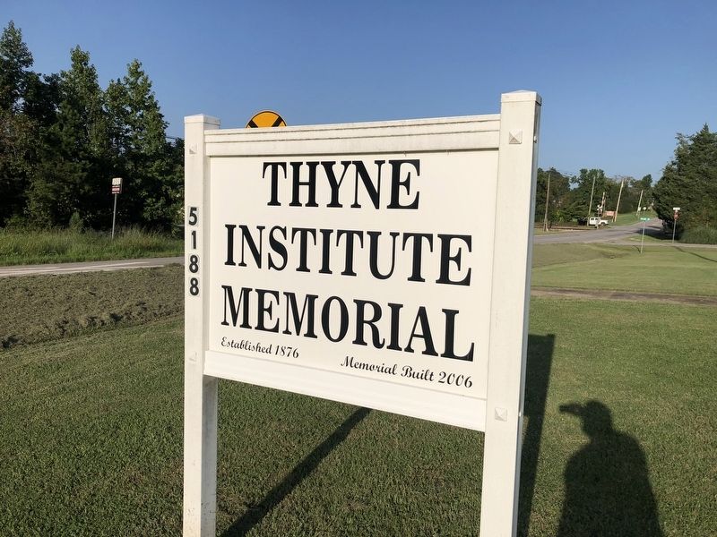 Thyne Institute Memorial signage image. Click for full size.
