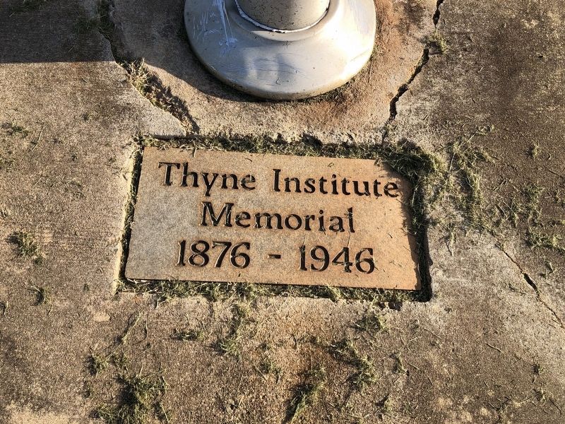 Thyne Institute Memorial plaque image. Click for full size.