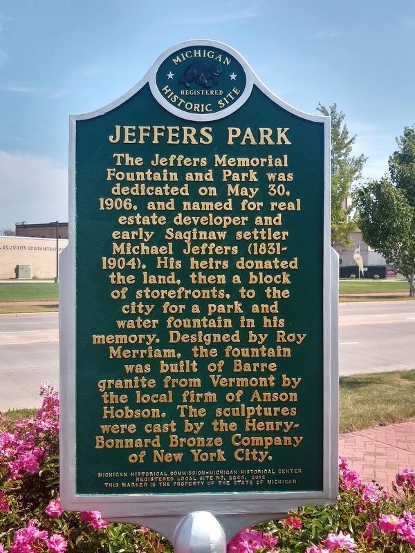 Jeffers Park Marker — side 1 image. Click for full size.