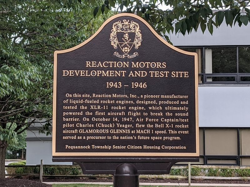 REACTION MOTORS DEVELOPMENT AND TEST SITE 1943 - 1946 Marker image. Click for full size.