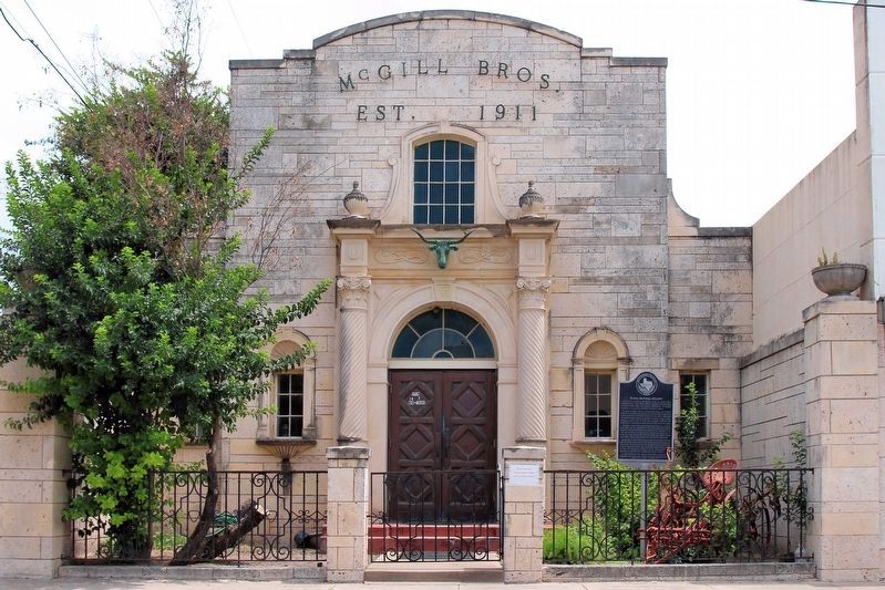 McGill Brothers Building and Marker. Click for full size. McGill Brothers Building and Marker image. Click for full size.
