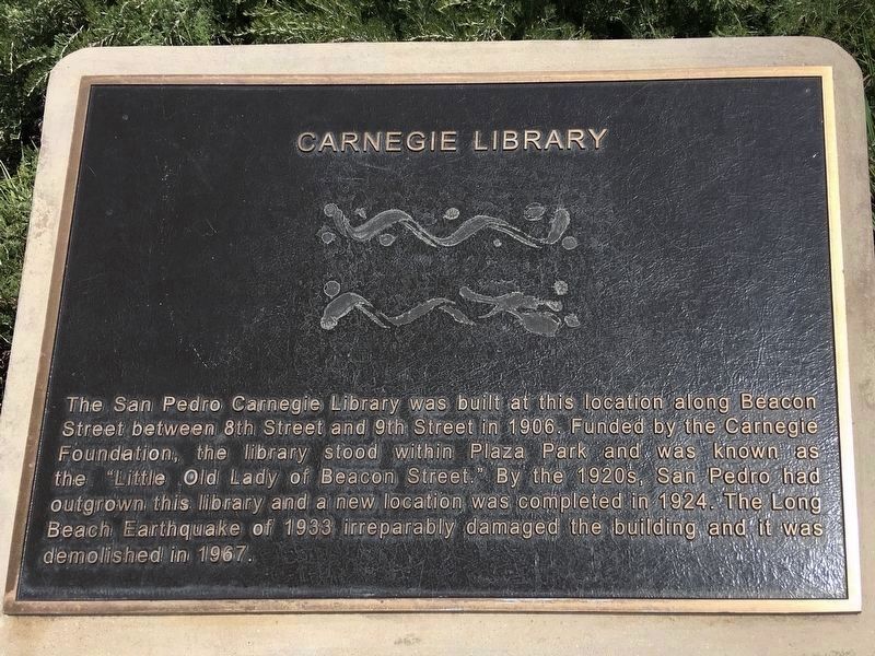 Carnegie Library Marker image. Click for full size.