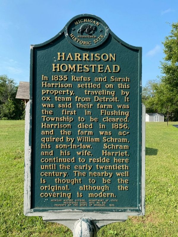 Harrison Homestead Marker. Click for full size. Harrison Homestead Marker image. Click for full size.