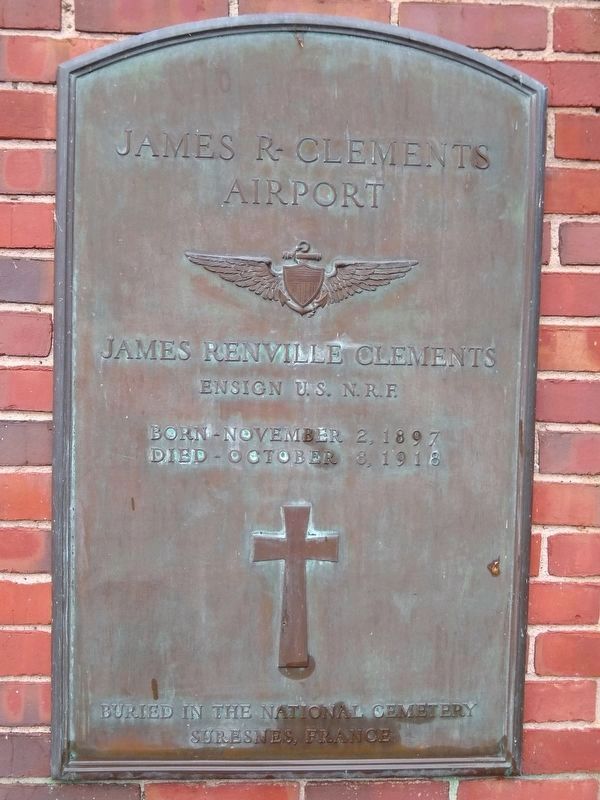 James Clements Memorial Airport Marker image. Click for full size.