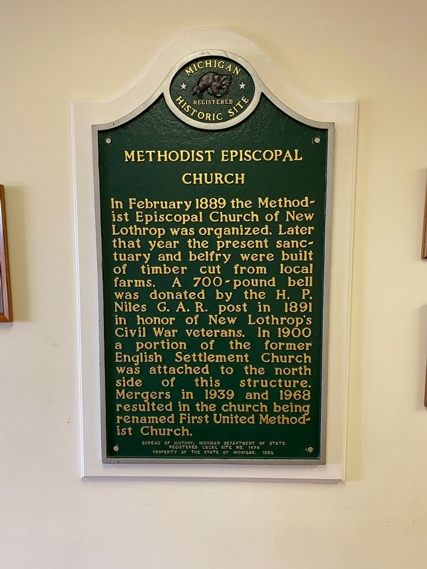 Methodist Episcopal Church Marker image. Click for full size.