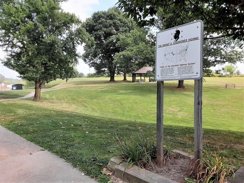 The Dwight D. Eisenhower Highway Marker image. Click for full size.