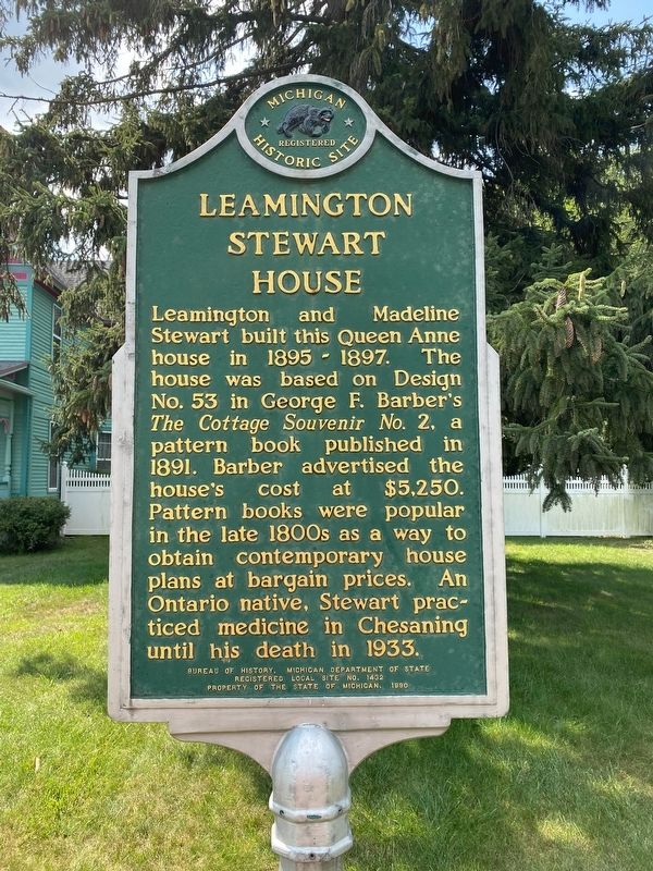 Leamington Stewart House Marker. Click for full size. Leamington Stewart House Marker image. Click for full size.