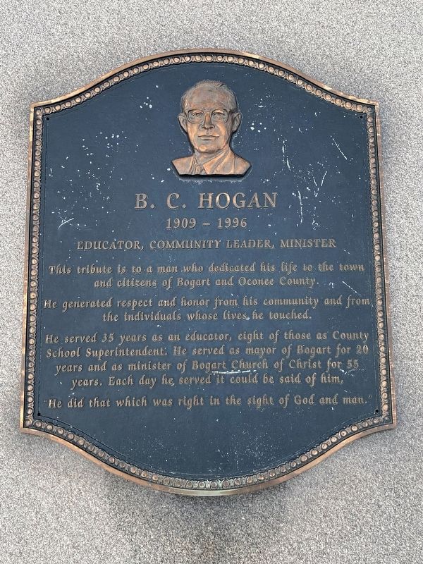 B.C. Hogan Marker. Click for full size. B.C. Hogan Marker image. Click for full size.
