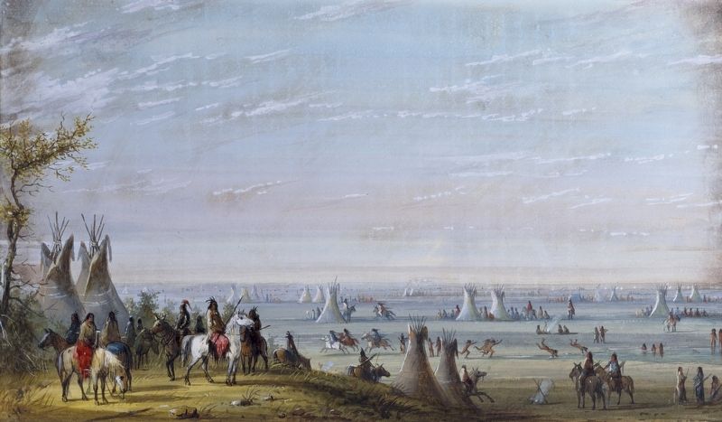Rendezvous on the Green River by Alfred Jacob Miller image. Click for full size.