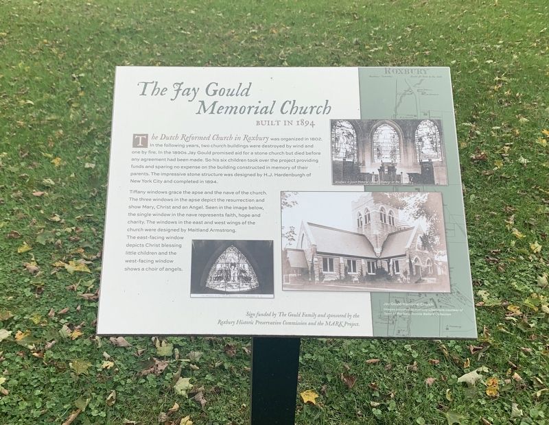 The Jay Gould Memorial Church Marker image. Click for full size.
