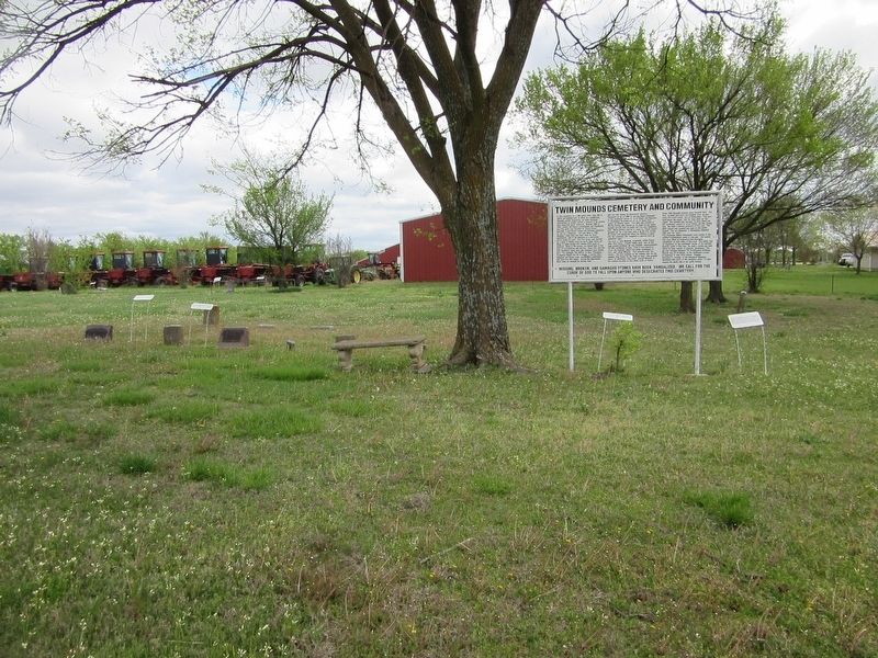 Twin Mounds Cemetery and Community Marker image. Click for full size.