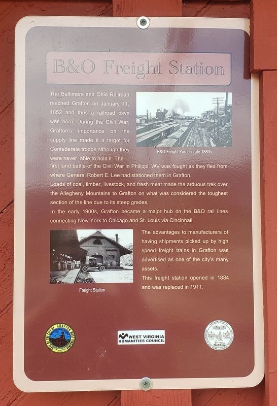 B&O Freight Station Marker. Click for full size. B&O Freight Station Marker image. Click for full size.