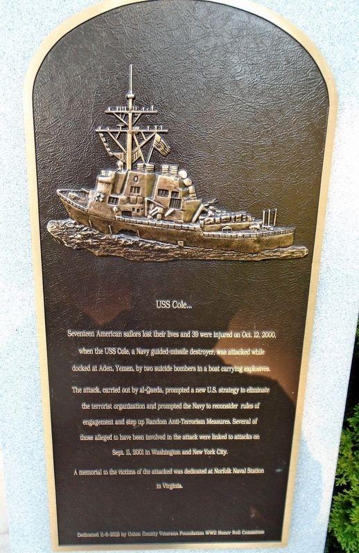 USS Cole... Memorial image. Click for full size.