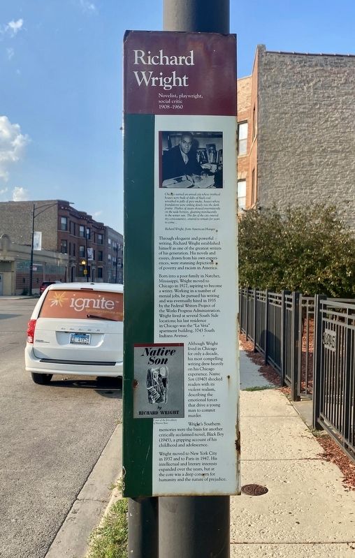 Richard Wright Marker. Click for full size. Richard Wright Marker image. Click for full size.