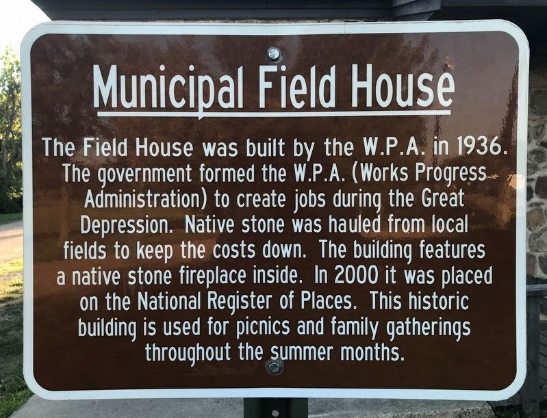 Municipal Field House Marker image. Click for full size.