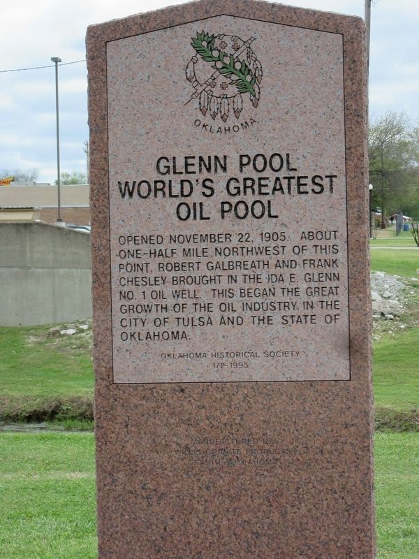 Glenn Pool Marker. Click for full size. Glenn Pool Marker image. Click for full size.