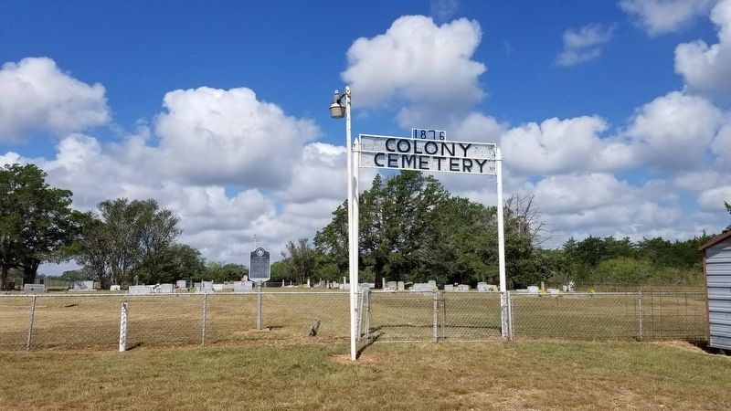 The entrance to the Colony Cemetery image. Click for full size.