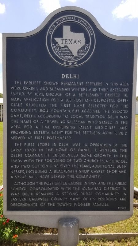 Delhi Marker. Click for full size. Delhi Marker image. Click for full size.
