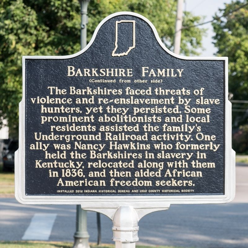 Barkshire Family Marker, side two image. Click for full size.