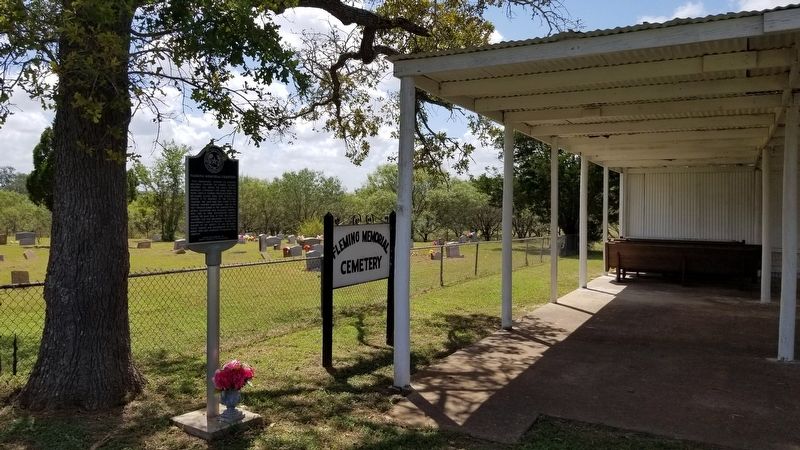 The entrance to the Fleming Memorial Cemetery and Marker image. Click for full size.