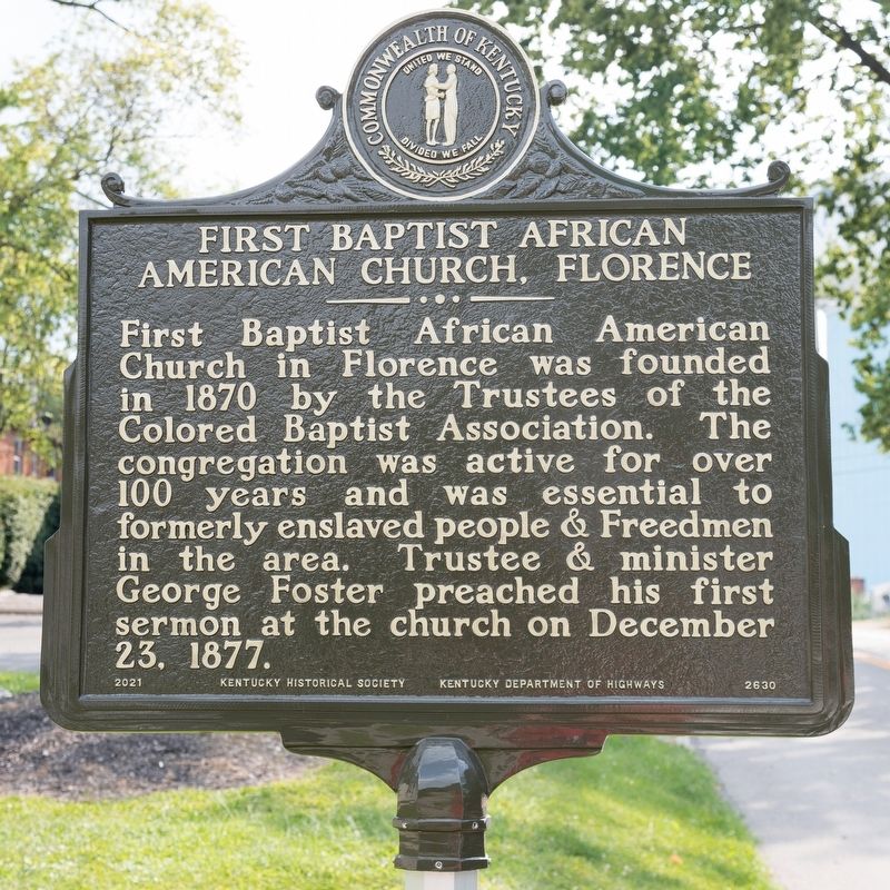 First Baptist African American Church Marker image. Click for full size.