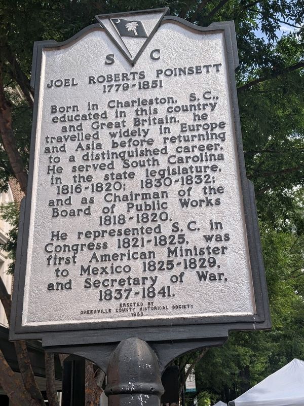 Joel Roberts Poinsett Marker image. Click for full size.