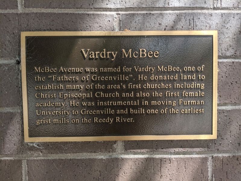 Vardry McBee Marker image. Click for full size.