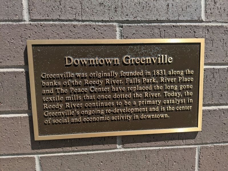 Downtown Greenville Marker. Click for full size. Downtown Greenville Marker image. Click for full size.