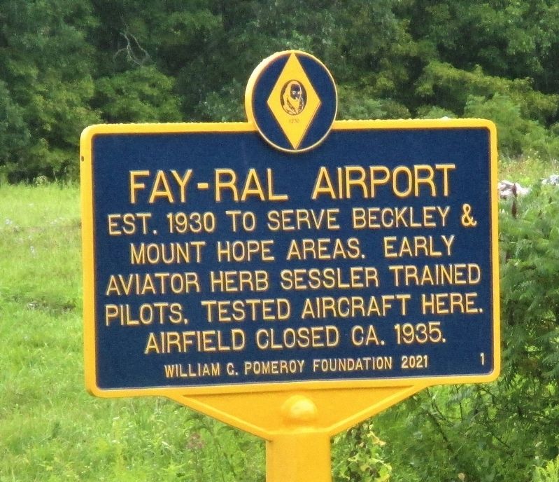 Fay-Ral Airport Marker. Click for full size. Fay-Ral Airport Marker image. Click for full size.