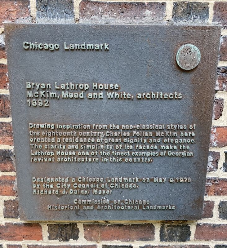 Bryan Lathrop House Marker image. Click for full size.