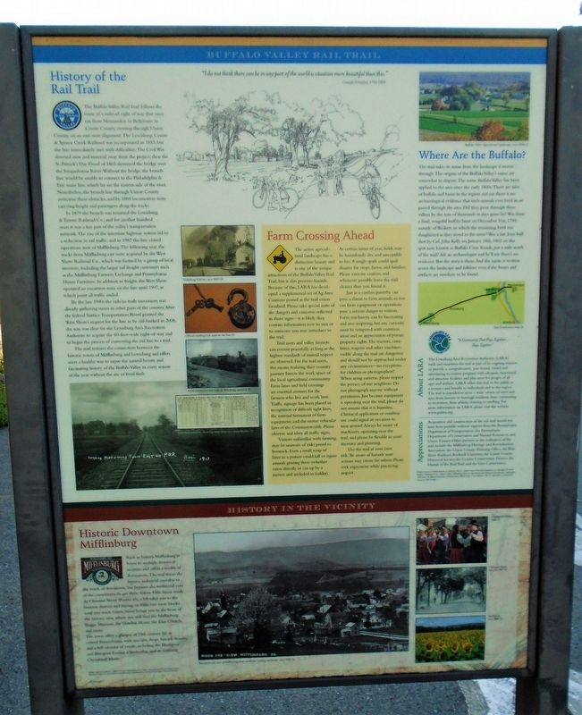 Buffalo Valley Rail Trail Marker image. Click for full size.