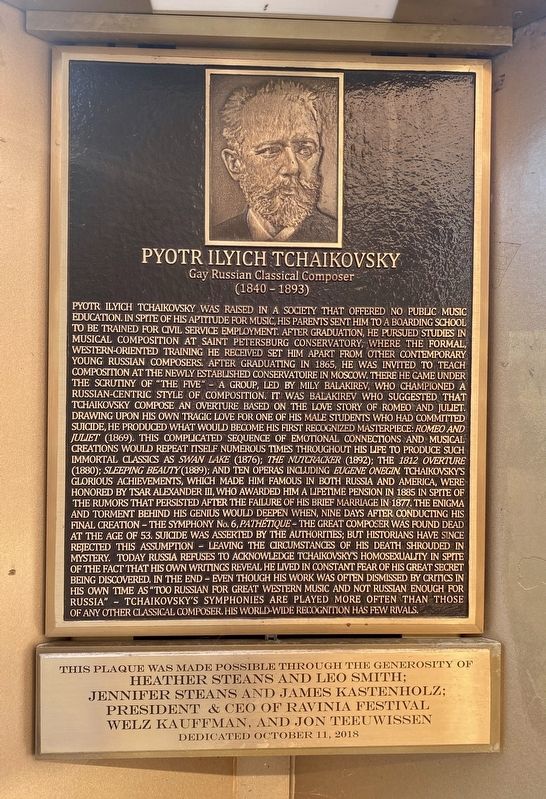 Pyotr Ilyich Tchaikovsky Marker image. Click for full size.