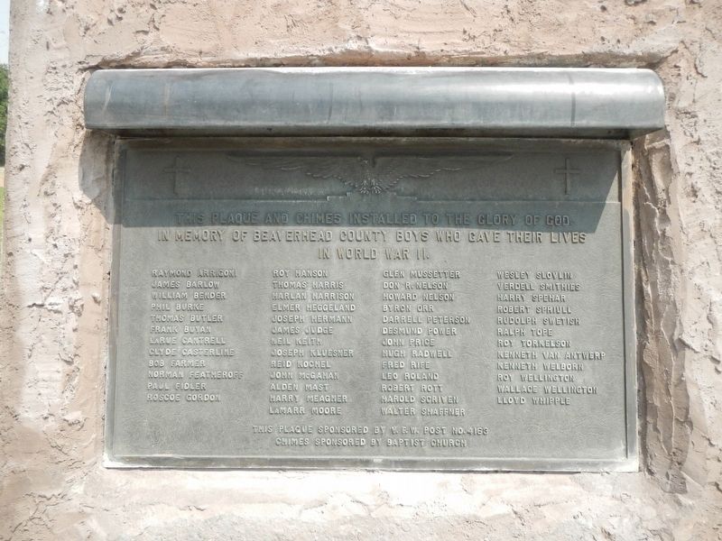 Beaverhead County World War II Memorial image. Click for full size.