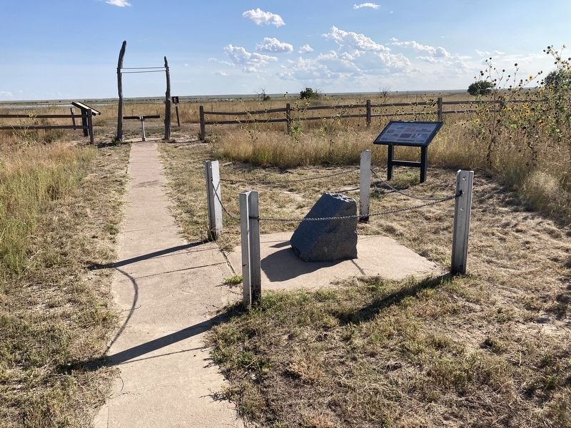 Santa Fe Trail Marker. Click for full size. Santa Fe Trail Marker image. Click for full size.
