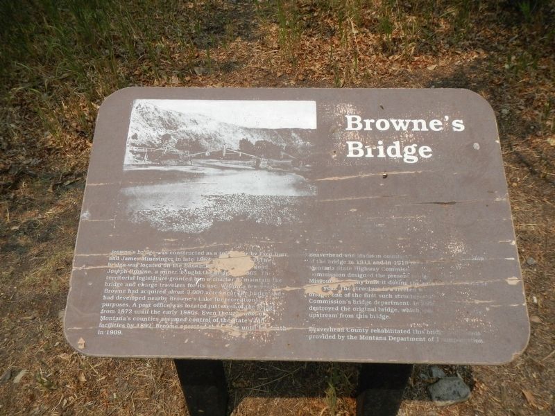 Browne's Bridge Marker image. Click for full size.