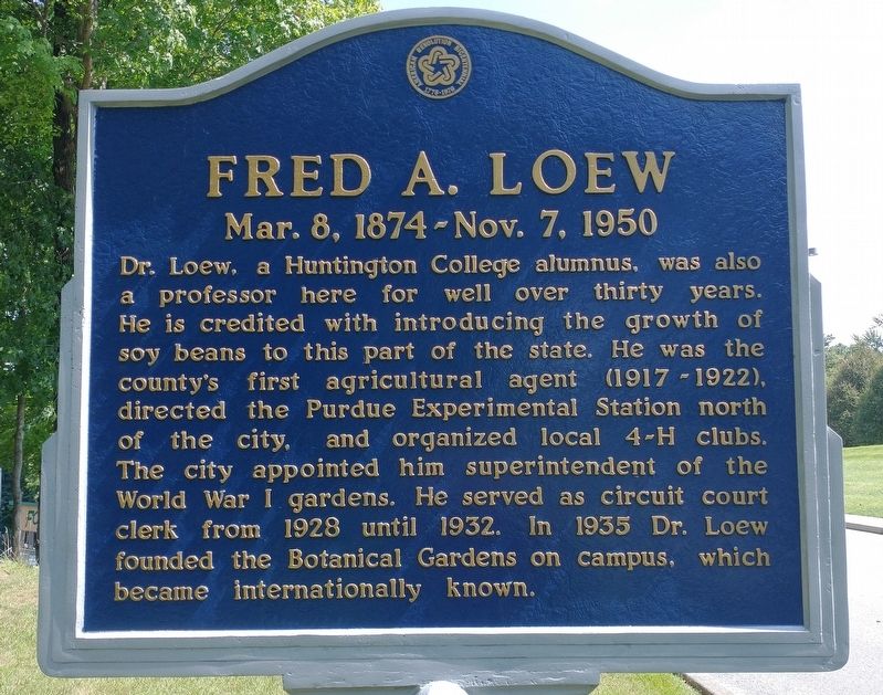 Fred A. Loew Marker. Click for full size. Fred A. Loew Marker image. Click for full size.