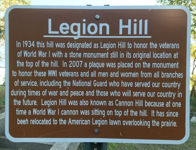 Legion Hill Marker image. Click for full size.