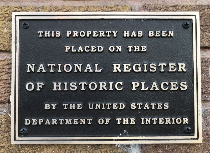 National Register of Historic Places Marker image. Click for full size.