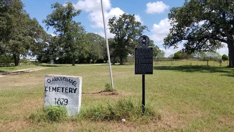 The entrance to the Clark's Chapel Cemetery and Marker image. Click for full size.