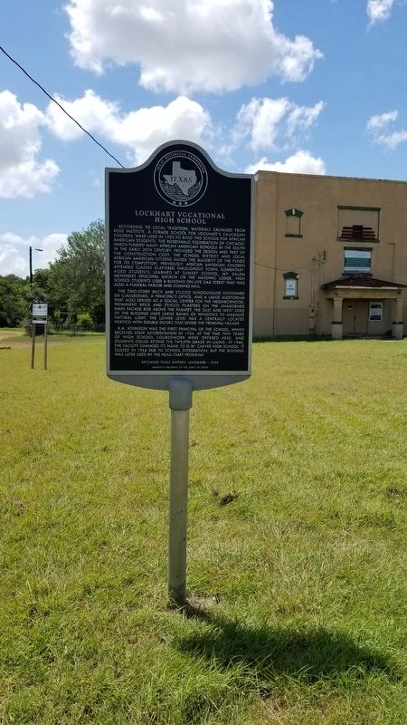The Lockhart Vocational High School and Marker image. Click for full size.