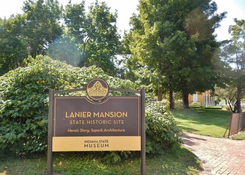 Lanier Mansion State Historic Site Sign. Click for full size. Lanier Mansion State Historic Site Sign image. Click for full size.