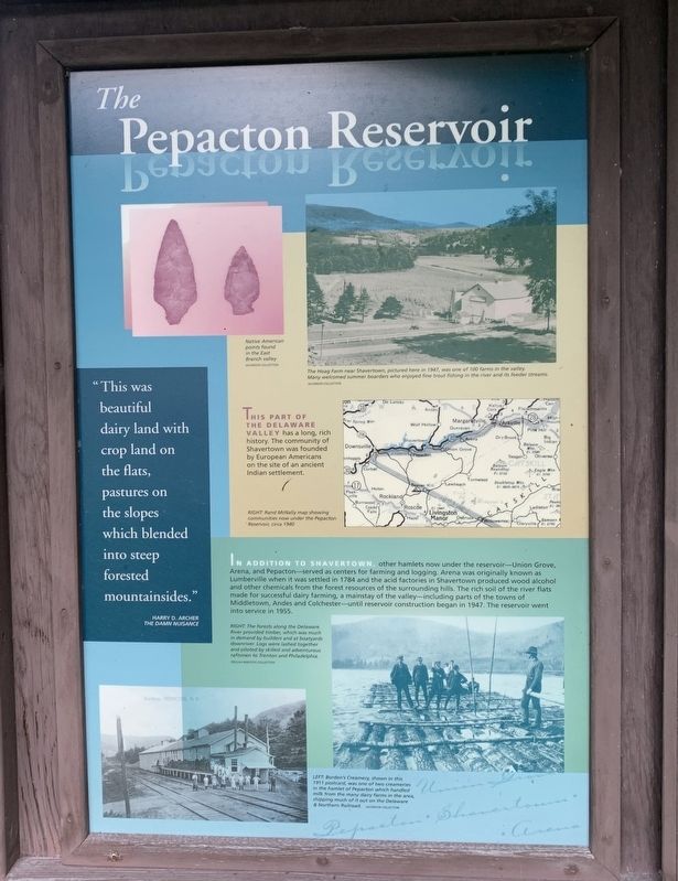 The Pepacton Reservoir Marker image. Click for full size.