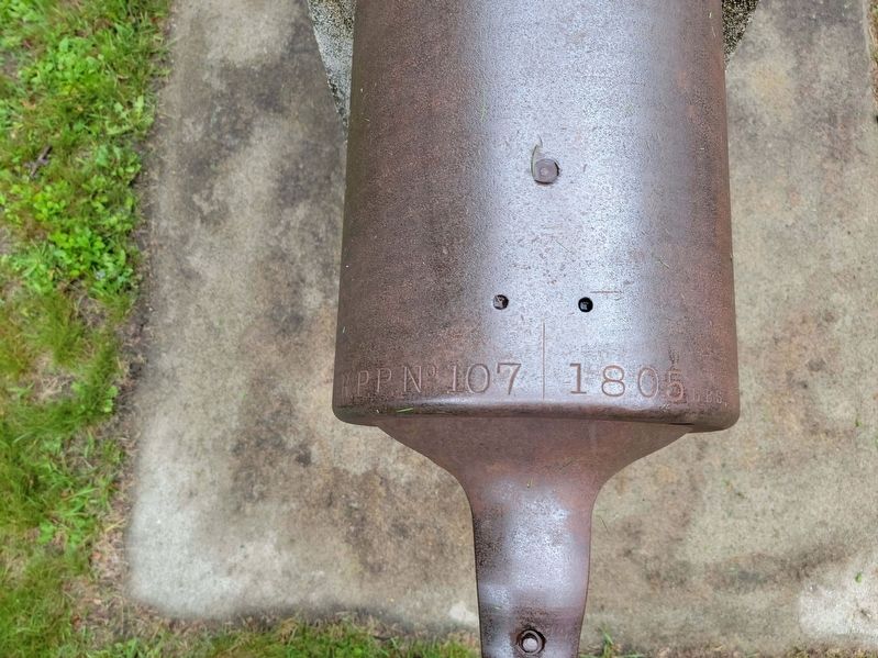 Parrot Gun No. 107 Breech Inscription image. Click for full size.