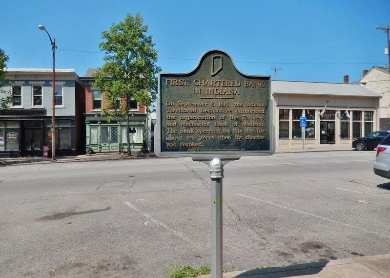 First Chartered Bank in Indiana Marker image. Click for full size.
