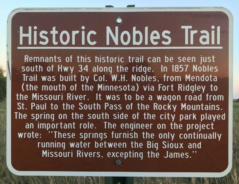 Historic Nobles Trail Marker image. Click for full size.