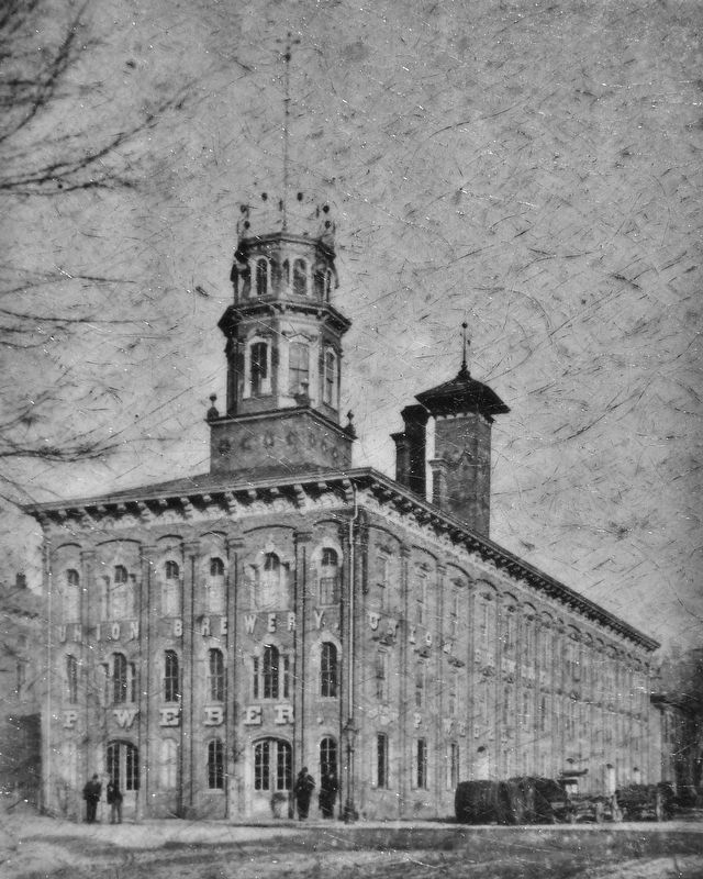Marker detail: Union Brewery in the Nineteenth Century image. Click for full size.