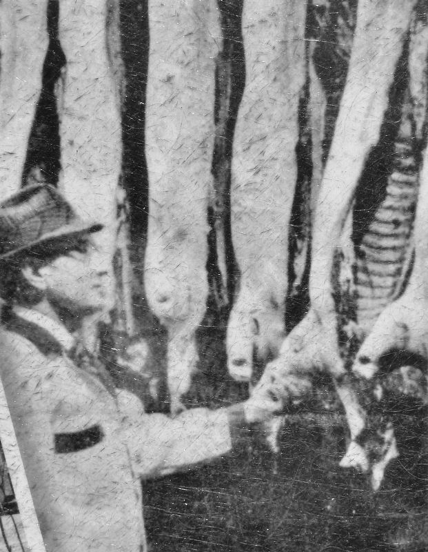 Marker detail: Inside a Pork Packing House image. Click for full size.
